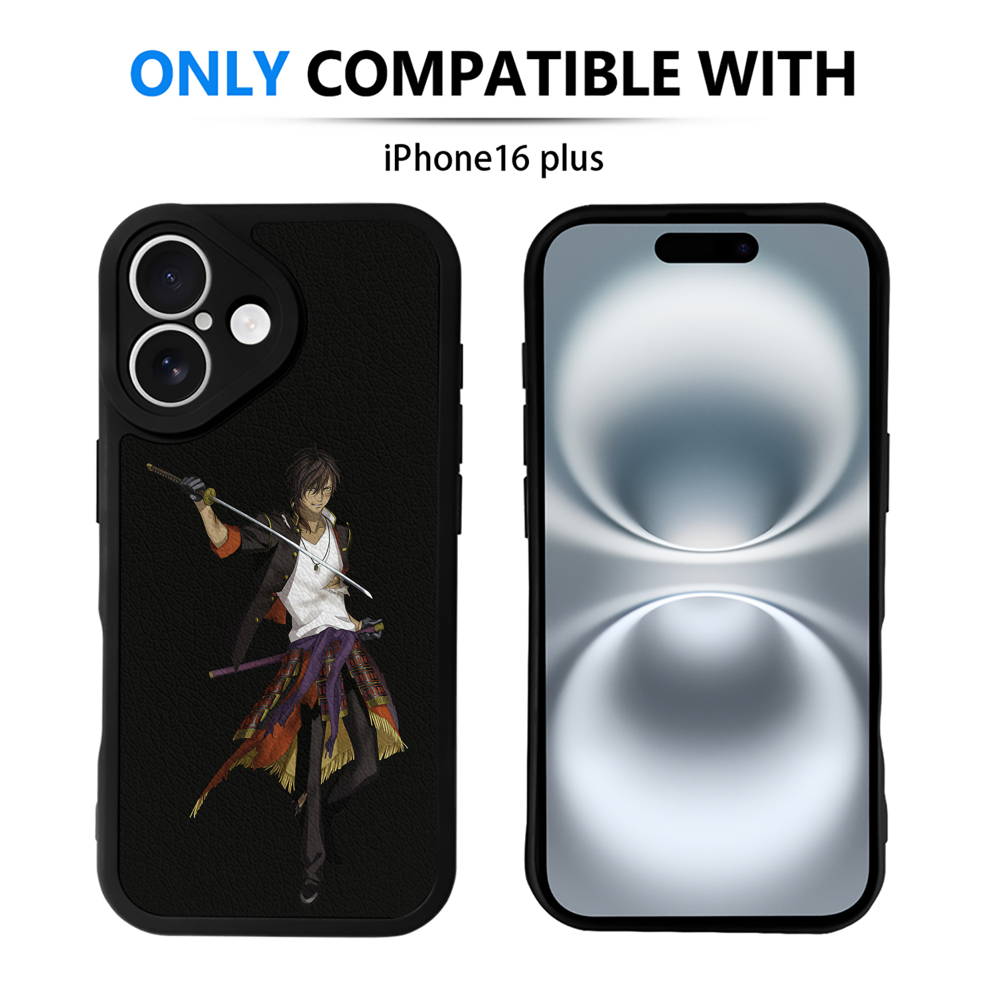 （画像用） 刀剣乱舞 Touken Ranbu 【iPhone 16シリーズ対応】シリコンスマホケース（レザー調） 材質：シリコン